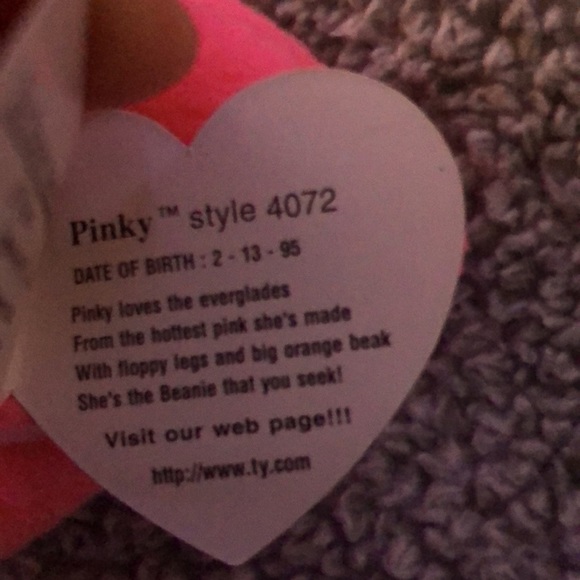 Pinky the Flamingo Collectible Beanie Baby - Picture 5 of 8